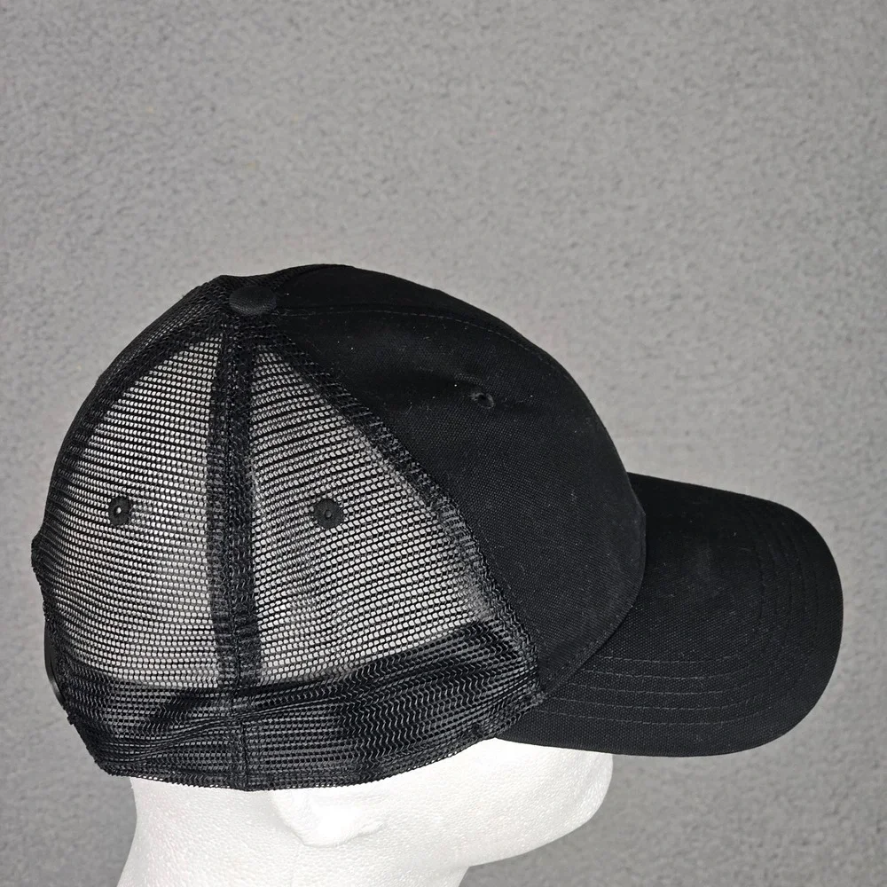 Carhartt Hat Mens OS Black Trucker Mesh Snapback Canvas Logo Cap 100286